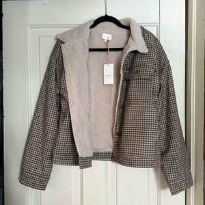 Sherpa plaid jacket